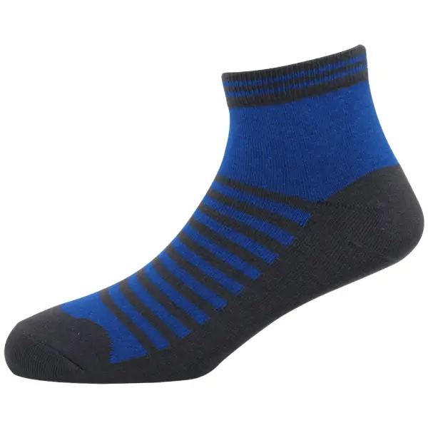 Men Casual Ankle Length Cotton Socks Multicolored Pack of 3 Pair